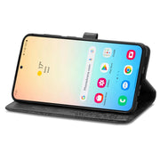For Samsung Galaxy S25 5G Mandala Flower Embossed Leather Phone Case(Black)