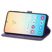 For Samsung Galaxy S25+ 5G Mandala Flower Embossed Leather Phone Case(Purple)