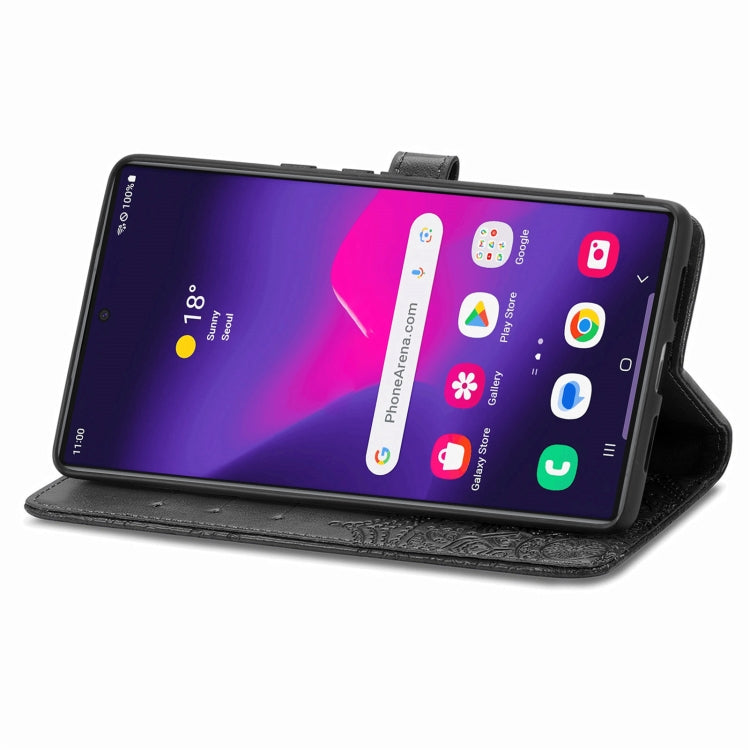For Samsung Galaxy S25 Ultra 5G Mandala Flower Embossed Leather Phone Case(Black)
