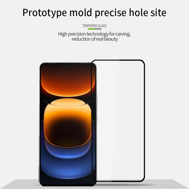 For vivo iQOO 12 PINWUYO 9H 2.5D Full Screen Tempered Glass Film(Black)