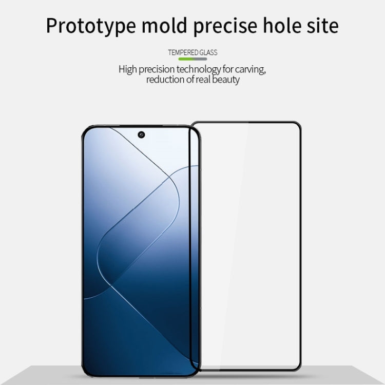 For Xiaomi 14 PINWUYO 9H 3D  Full Screen Explosion-proof Tempered Glass Film(Black)