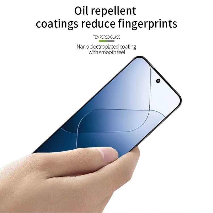 For Xiaomi 14 PINWUYO 9H 3D  Full Screen Explosion-proof Tempered Glass Film(Black)