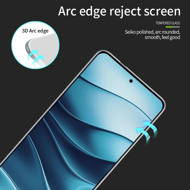 For Xiaomi Redmi Note 14 PINWUYO 9H 3D  Full Screen Explosion-proof Tempered Glass Film(Black)