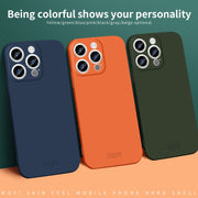 For iPhone 15 Pro Max MOFI Qin Series Skin Feel All-inclusive Silicone Phone Case(Blue)