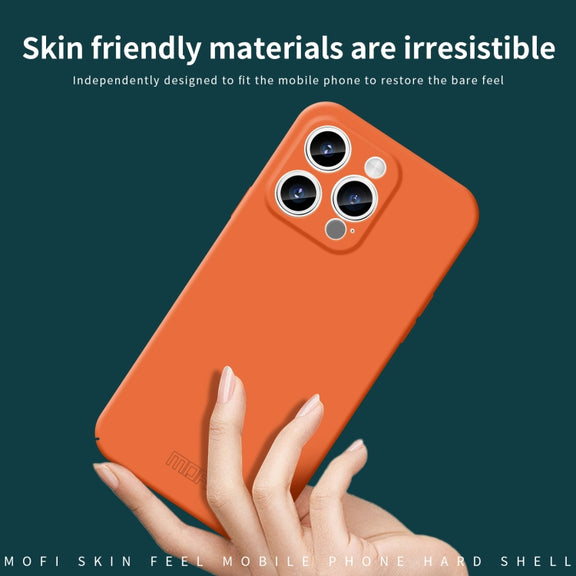 For iPhone 15 Pro Max MOFI Qin Series Skin Feel All-inclusive Silicone Phone Case(Beige)