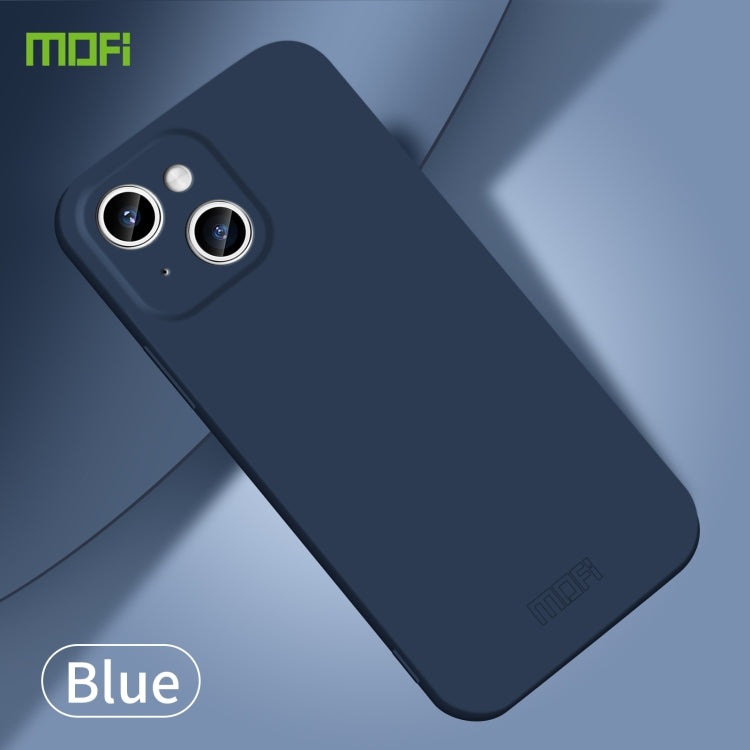 For iPhone 14 Plus MOFI Qin Series Skin Feel All-inclusive PC Phone Case(Blue)
