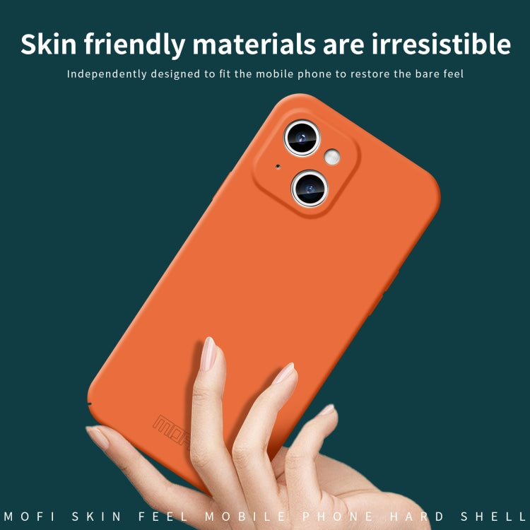 For iPhone 14 Plus MOFI Qin Series Skin Feel All-inclusive PC Phone Case(Blue)