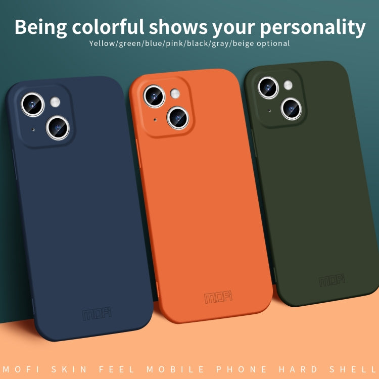 For iPhone 14 Plus MOFI Qin Series Skin Feel All-inclusive PC Phone Case(Blue)