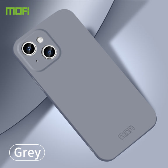 For iPhone 14 Plus MOFI Qin Series Skin Feel All-inclusive PC Phone Case(Gray)