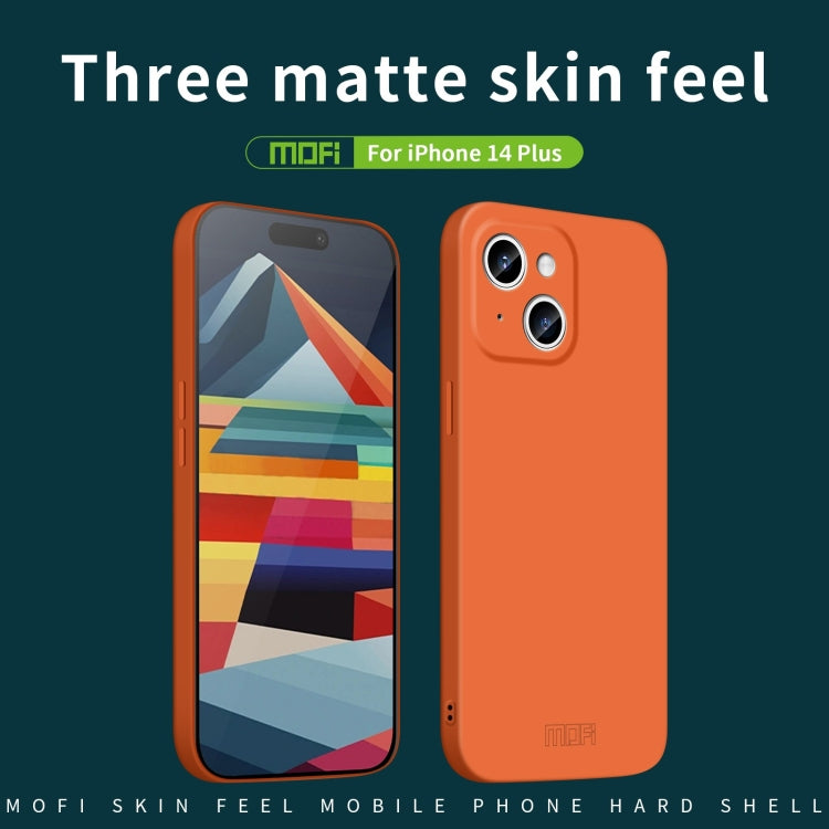 For iPhone 14 Plus MOFI Qin Series Skin Feel All-inclusive PC Phone Case(Gray)