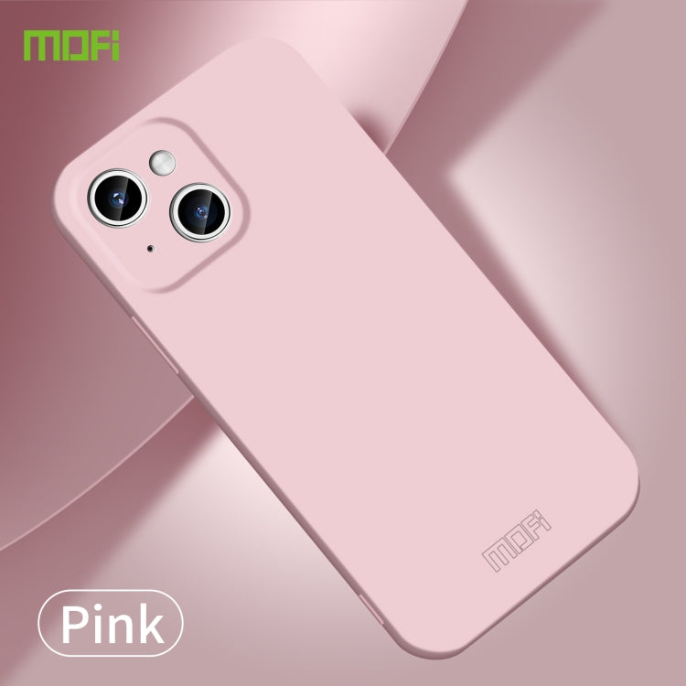 For iPhone 14 Plus MOFI Qin Series Skin Feel All-inclusive PC Phone Case(Pink)