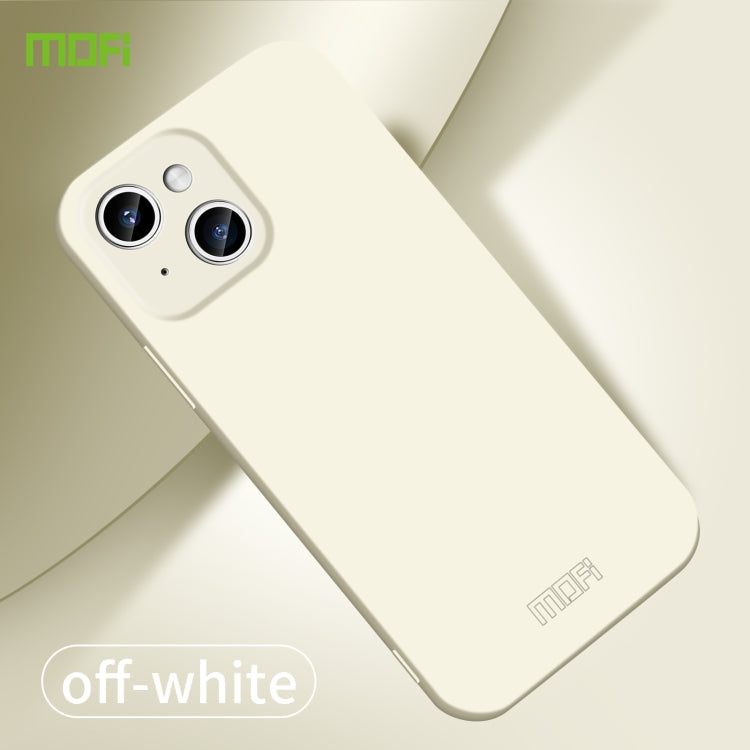 For iPhone 14 Plus MOFI Qin Series Skin Feel All-inclusive PC Phone Case(Beige)