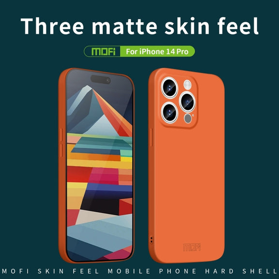 For iPhone 14 Pro MOFI Qin Series Skin Feel All-inclusive PC Phone Case(Black)