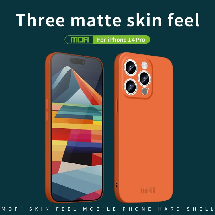 For iPhone 14 Pro MOFI Qin Series Skin Feel All-inclusive PC Phone Case(Blue)