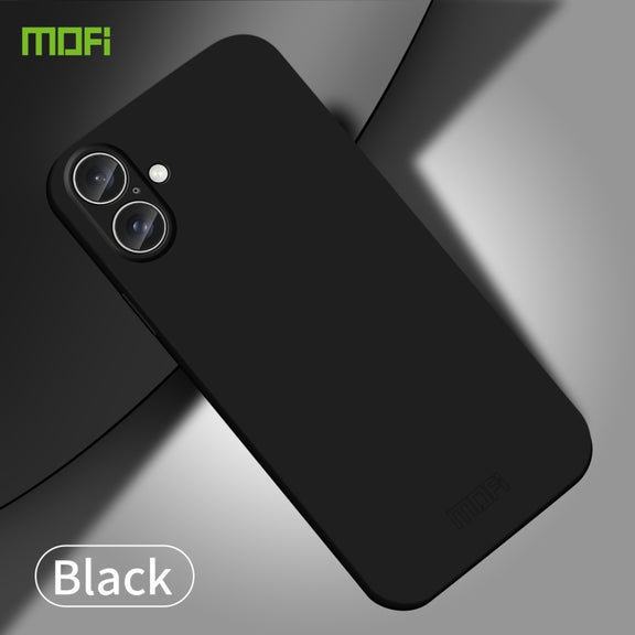 For iPhone 16 Plus MOFI Qin Series Skin Feel All-inclusive PC Phone Case(Black)