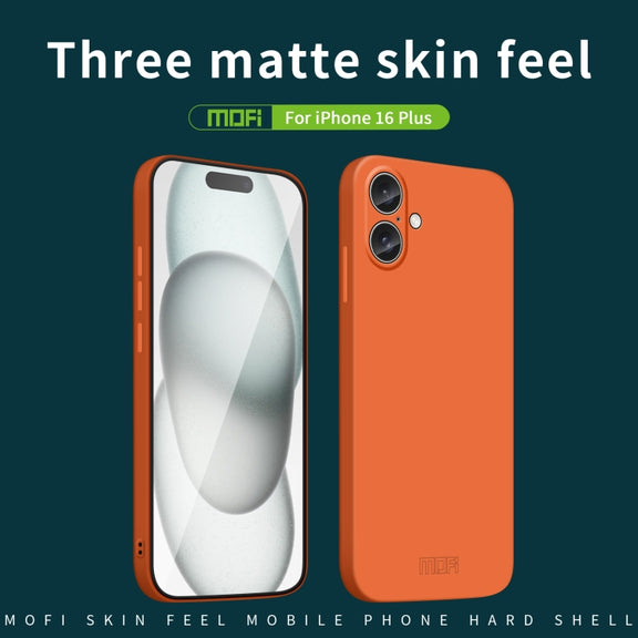 For iPhone 16 Plus MOFI Qin Series Skin Feel All-inclusive PC Phone Case(Blue)