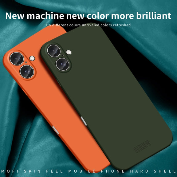 For iPhone 16 Plus MOFI Qin Series Skin Feel All-inclusive PC Phone Case(Blue)