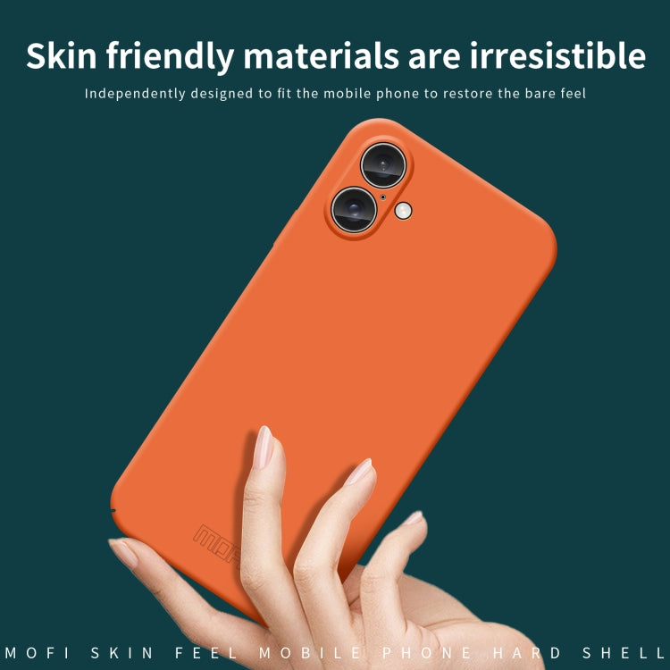 For iPhone 16 Plus MOFI Qin Series Skin Feel All-inclusive PC Phone Case(Blue)