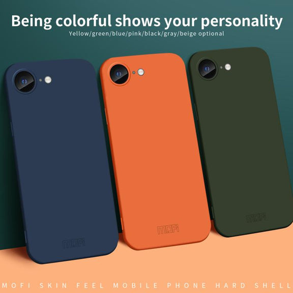 For iPhone 16e MOFI Qin Series Skin Feel All-inclusive PC Phone Case(Black)