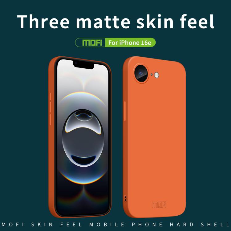 For iPhone 16e MOFI Qin Series Skin Feel All-inclusive PC Phone Case(Gray)