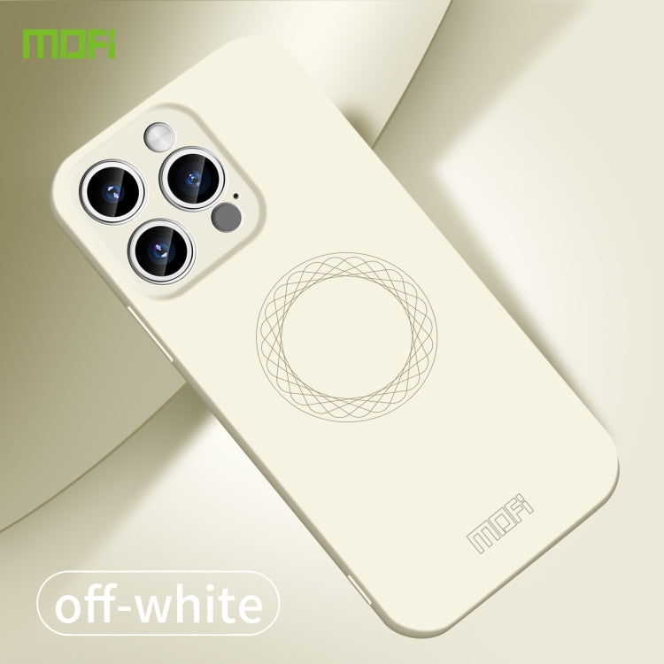 For iPhone 15 Pro Max MOFI Qin Series Magsafe Skin Feel All-inclusive Silicone Phone Case(Beige)