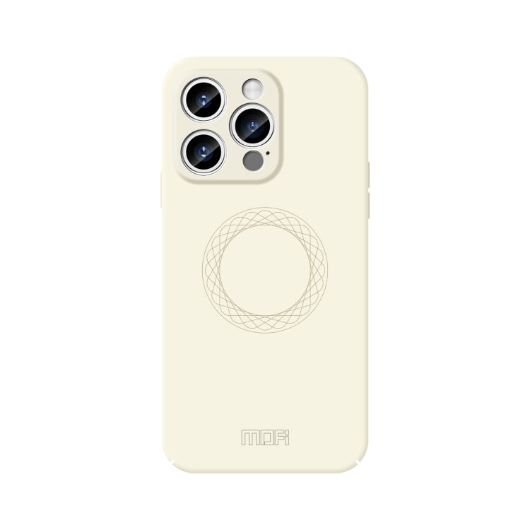 For iPhone 15 Pro MOFI Qin Series Magsafe Skin Feel All-inclusive Silicone Phone Case(Beige)