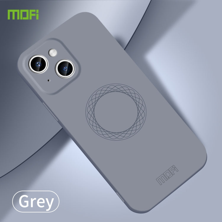 For iPhone 15 Plus MOFI Qin Series Skin Feel All-inclusive Silicone Phone Case(Gray)