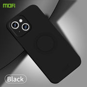 For iPhone 15 MOFI Qin Series Skin Feel All-inclusive Silicone Phone Case(Black)