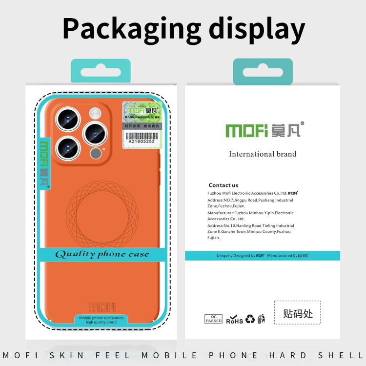 For iPhone 15 MOFI Qin Series Magsafe Skin Feel All-inclusive Silicone Phone Case(Blue)