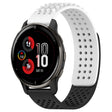 For Garmin Venu 2 Plus 20mm Holes Breathable 3D Dots Silicone Watch Band(White+Black) - Watch Bands by PMC TechLife | Online Shopping South Africa | PMC TechLife
