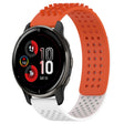 For Garmin Venu 2 Plus 20mm Holes Breathable 3D Dots Silicone Watch Band(Orange+White) - Watch Bands by PMC TechLife | Online Shopping South Africa | PMC TechLife