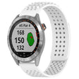 For Garmin Approach S40 20mm Holes Breathable 3D Dots Silicone Watch Band(White) - Watch Bands by PMC TechLife | Online Shopping South Africa | PMC TechLife