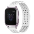 For Garmin Venu SQ 20mm Holes Breathable 3D Dots Silicone Watch Band(White) - Watch Bands by PMC TechLife | Online Shopping South Africa | PMC TechLife