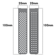 For GarminMove Trend 20mm Holes Breathable 3D Dots Silicone Watch Band(White+Black)