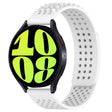 For Samsung Galaxy Watch 6 44mm 20mm Holes Breathable 3D Dots Silicone Watch Band(White) - Watch Bands by PMC TechLife | Online Shopping South Africa | PMC TechLife