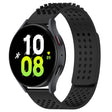 For Samsung Galaxy Watch 5  44mm 20mm Holes Breathable 3D Dots Silicone Watch Band(Black) - Watch Bands by PMC TechLife | Online Shopping South Africa | PMC TechLife