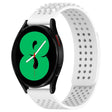 For Samsung Galaxy Watch 4 44mm 20mm Holes Breathable 3D Dots Silicone Watch Band(White) - Watch Bands by PMC TechLife | Online Shopping South Africa | PMC TechLife