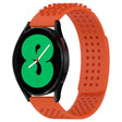 For Samsung Galaxy Watch 4 44mm 20mm Holes Breathable 3D Dots Silicone Watch Band(Orange) - Watch Bands by PMC TechLife | Online Shopping South Africa | PMC TechLife