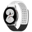 For Samsung Galaxy Watch 4 40mm 20mm Holes Breathable 3D Dots Silicone Watch Band(White+Black) - Watch Bands by PMC TechLife | Online Shopping South Africa | PMC TechLife