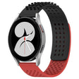 For Samsung Galaxy Watch 4 40mm 20mm Holes Breathable 3D Dots Silicone Watch Band(Black+Red) - free shipping - PMC TechLife - Order now!