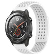 For Huawei Watch 2 20mm Holes Breathable 3D Dots Silicone Watch Band(White) - Watch Bands by PMC TechLife | Online Shopping South Africa | PMC TechLife