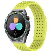 For Huawei Watch GT3 SE 22mm Holes Breathable 3D Dots Silicone Watch Band(Lime Green)