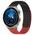 For Huawei Watch GT3 Pro 46mm 22mm Holes Breathable 3D Dots Silicone Watch Band(Black+Red) - Watch Bands by PMC TechLife | Online Shopping South Africa | PMC TechLife