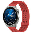 For Huawei Watch GT3 Pro 46mm 22mm Holes Breathable 3D Dots Silicone Watch Band(Red) - Watch Bands by PMC TechLife | Online Shopping South Africa | PMC TechLife