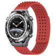 For Huawei Watch Ultimate 22mm Holes Breathable 3D Dots Silicone Watch Band(Red) - Watch Bands by PMC TechLife | Online Shopping South Africa | PMC TechLife
