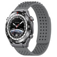 For Huawei Watch Ultimate 22mm Holes Breathable 3D Dots Silicone Watch Band(Grey) - Watch Bands by PMC TechLife | Online Shopping South Africa | PMC TechLife
