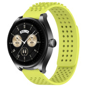 For Huawei Watch Buds 22mm Holes Breathable 3D Dots Silicone Watch Band(Lime Green)
