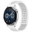 For Huawei Watch GT3 46mm 22mm Holes Breathable 3D Dots Silicone Watch Band(White) - Watch Bands by PMC TechLife | Online Shopping South Africa | PMC TechLife