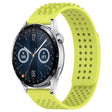 For Huawei Watch GT3 46mm 22mm Holes Breathable 3D Dots Silicone Watch Band(Lime Green) - Watch Bands by PMC TechLife | Online Shopping South Africa | PMC TechLife