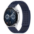 For Huawei Watch GT3 46mm 22mm Holes Breathable 3D Dots Silicone Watch Band(Midnight Blue) - Watch Bands by PMC TechLife | Online Shopping South Africa | PMC TechLife